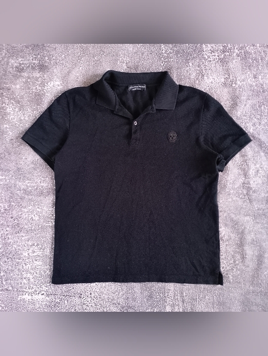 Alexander McQueen Other - Alexander McQueen Black Polo Shirt with Skull Embroidery